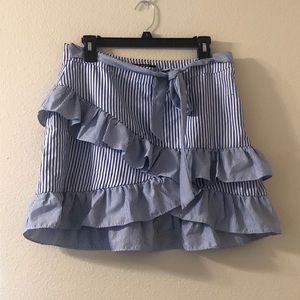 Forever 21 - Blue & White Striped Skirt - Size XL